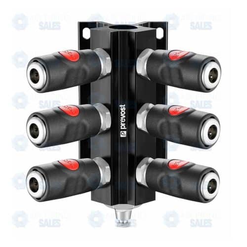 Prevost 4-10 Port 3/4" Female NPT Wall Manifold 6 Prevost 4-10 Port 3/4&Quot; Female Npt Wall Manifold