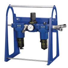 Prevost Filter-Regulator-Lubricator Alto 4 With A Non-Lubricated Outlet On A Gantry