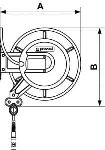 DVO Dimensions Prevost DVO Series Hose Reel