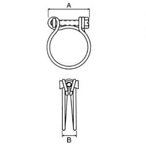 Prevost Galvanized Double Wire Clamps 4 PREVOST GALVANIZED DOUBLE WIRE CLAMPS