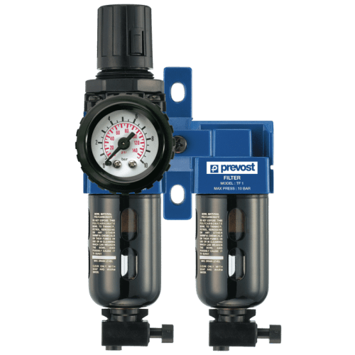 TB CSM201 Prevost Alto 1 - 2-Piece-Set - 1/4'' Microfilter Assembly With Regulator (Gauge Included) And Wall Bracket