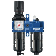 TB SM202 Prevost 2-Piece-Set - Filter-Regulator-Lubricator (Gauge Included) With Wall Bracket