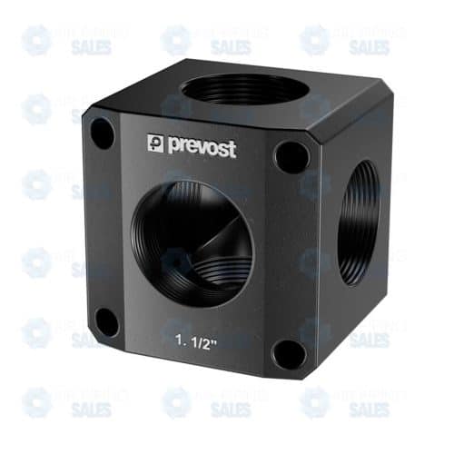 Prevost PPS Aluminum Pipe Cross Fitting (4-Way) 1 Prevost PPS Aluminum Pipe Cross Fitting (4-Way)