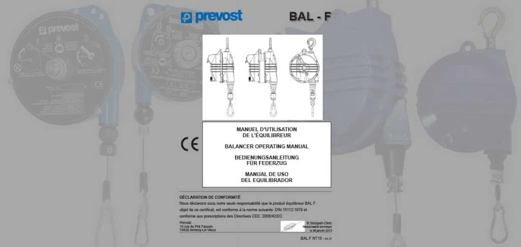 Technical Manuals For Prevost Balancers &Amp; Reels